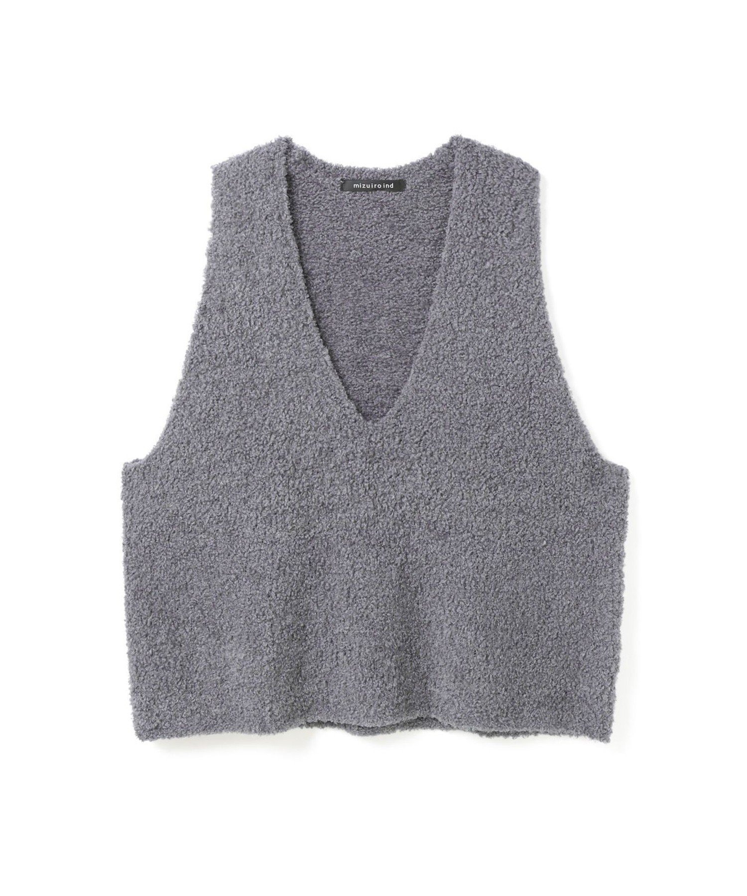 【マーコート/MARcourt】のmizuiro ind へアリーVネックベスト インテリア・キッズ・メンズ・レディースファッション・服の通販 founy(ファニー) 　ファッション　Fashion　レディースファッション　Fashion for Women　アウター　Coat / Outerwear Collection　トップス・カットソー　Cut & Sew Tops　ベスト&ジレ / 重ね着スタイル　Vests & Gilets　Vネックトップス　V-Neck Tops / V-Cut Neckline Shirts　インナー　Innerwear　ノースリーブ　Sleeveless, No-Sleeve　ベスト　Vest, Waistcoat　ポケット　Pocket, Pocket Detail　モコモコ　Fuzzy, Fluffy　人気　Popular, Best Seller　秋　Autumn　ライトグレー|ID: prp329100004724444 ipo3291000000034516276