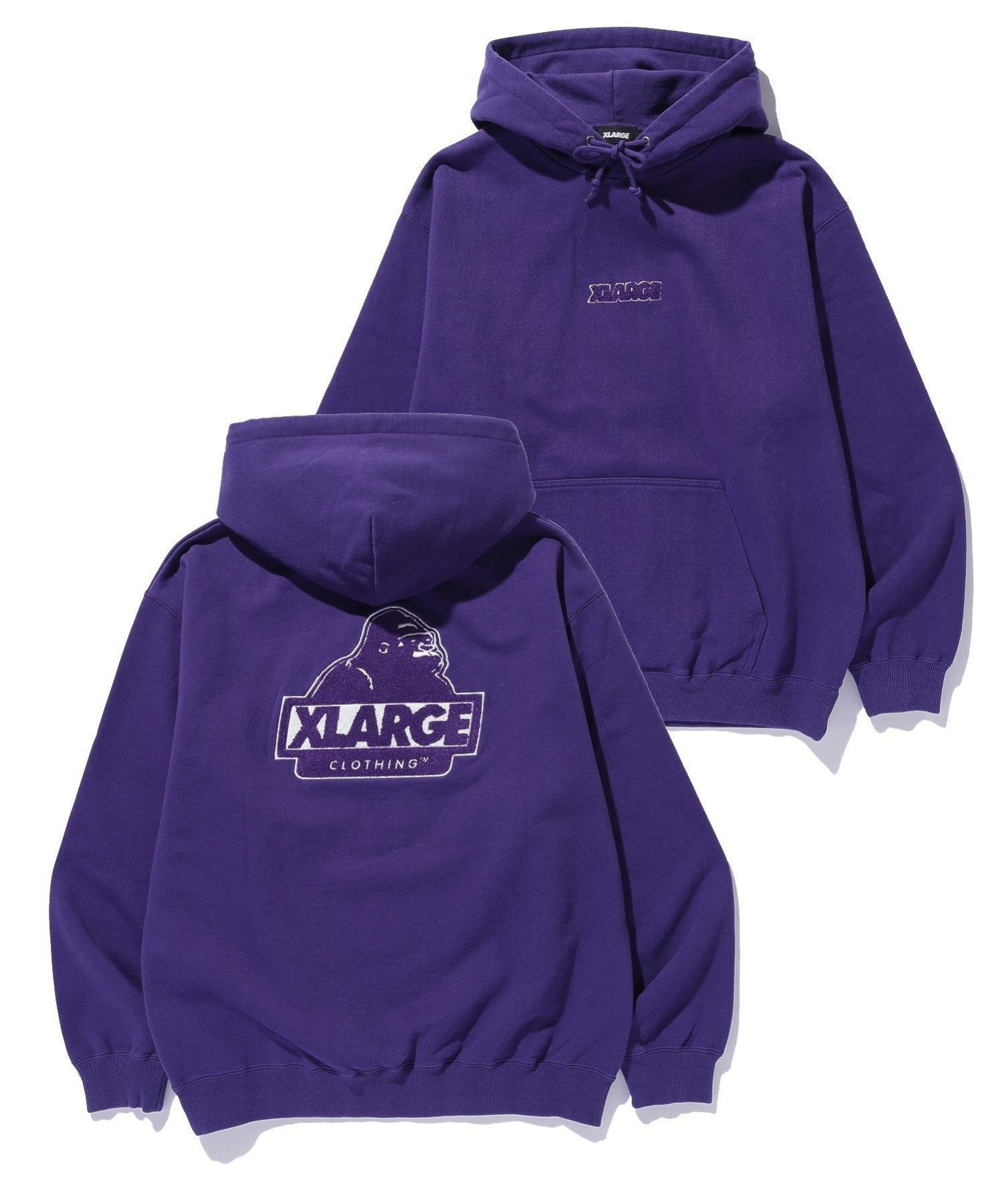 【エクストララージ/XLARGE / MEN】のSLANTED OG HOODED SWEATSHIRT XLARGE インテリア・キッズ・メンズ・レディースファッション・服の通販 founy(ファニー) 　ファッション　Fashion　メンズファッション　Fashion for Men　トップス・カットソー　Cut & Sew Tops　パーカー・フーディー / カジュアルコーデ　Hoodies & Parkas　メンズシャツ　Shirts　パーカー　Hoodie, Parka　フロント　Front, Front Design　ベーシック　Basic, Essential　PURPLE|ID: prp329100004724470 ipo3291000000034141411