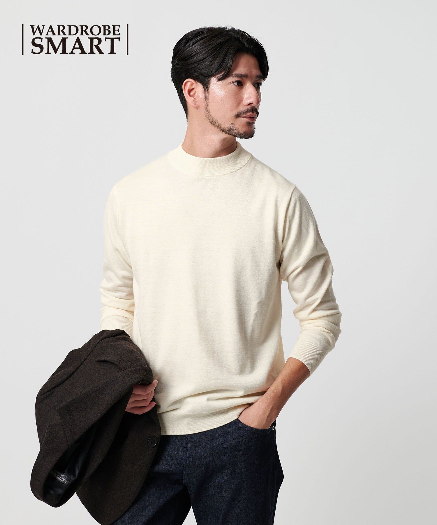【ビューティ&ユース ユナイテッドアローズ/BEAUTY&YOUTH / UNITED ARROWS / MEN】の【WEB限定 WARDROBE SMART】マシーンウォッシャブル ウールミックス ジャケット クルーネック 人気、トレンドファッション・服の通販 founy(ファニー) 　ファッション　Fashion　メンズファッション　Fashion for Men　アクリル　Acrylic Material　インナー　Innerwear　シンプル　Simple, Minimal　ジャケット　Jacket, Outerwear　スタンダード　Standard, Basic　スマート　Smart, Elegant　タートルネック　Turtleneck, High Neck　チェスターコート　Chester Coat, Long Coat　トレンド　Trend, Trending Now　ファブリック　Fabric, Textile　ベーシック　Basic, Essential　ミックス　Mix, Mixed Style　ライダース　Riders　レギュラー　Regular, Standard Fit　冬　Winter / This Winter　おすすめ　Recommended / Our Picks　クリスマス X'mas　Christmas / X'mas　ホリデーシーズン　Holiday Season　ギフト プレゼント　Gift / Present　ビジネス 仕事 通勤　Business / Work / Commuting　 other-1|ID: prp329100004724491 ipo3291000000034721671
