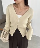 【カプリシューレマージュ/CAPRICIEUX LEMAGE】の【スタイルアップ効果◎】裾シャーリングリブカーディガン 人気、トレンドファッション・服の通販 founy(ファニー) ファッション Fashion レディースファッション Fashion for Women トップス・カットソー Cut & Sew Tops カーディガン・羽織り Layered Style Cardigans おすすめ Recommended / Our Picks シャーリング Shirring, Ruched ボトム Bottoms, Lower Wear ワイド Wide, Wide Fit thumbnail ベージュ|ID: prp329100004724505 ipo3291000000034141526