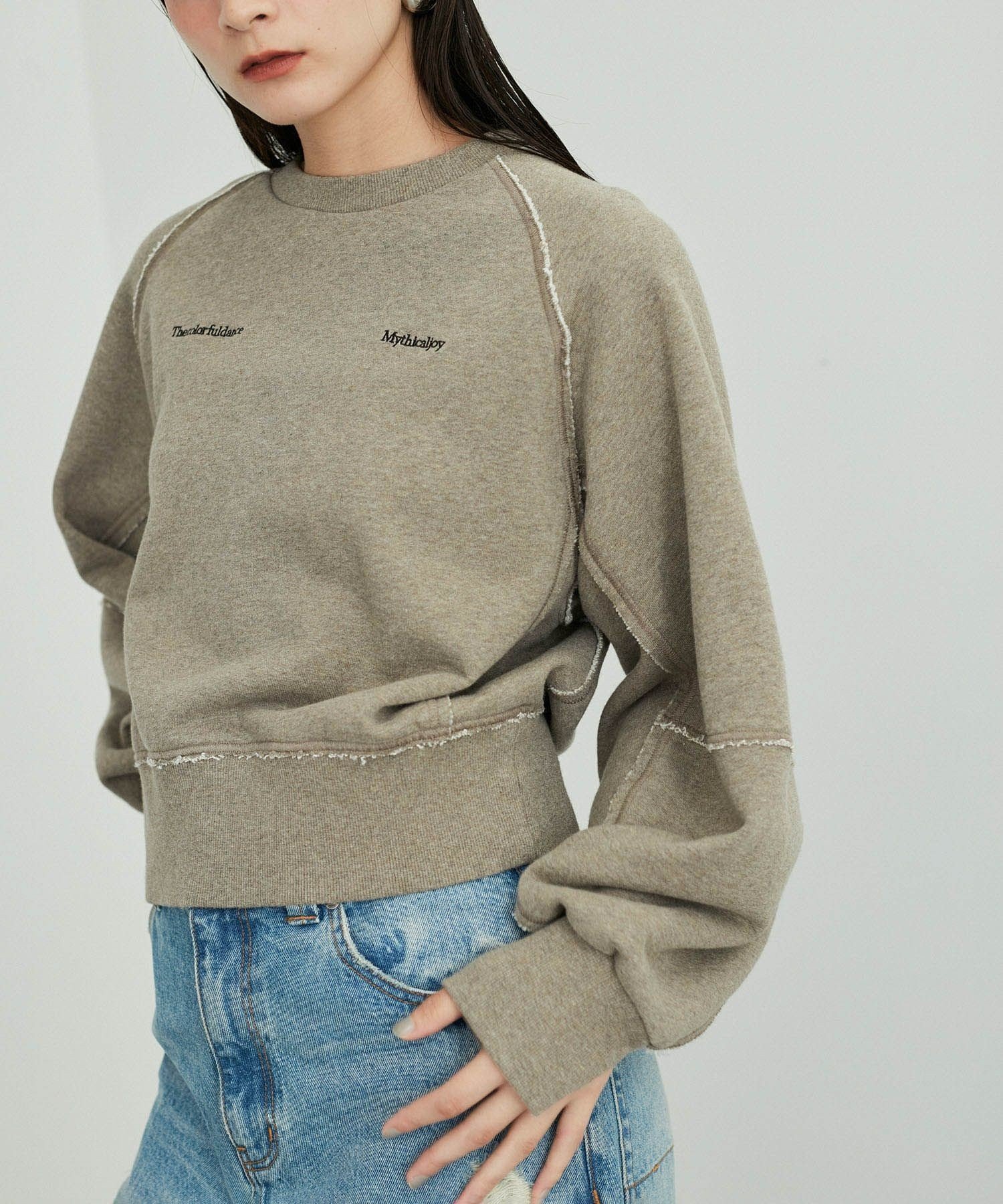 【アダム エ ロペ/ADAM ET ROPE'】のスリットリブスウェット インテリア・キッズ・メンズ・レディースファッション・服の通販 founy(ファニー) 　ファッション　Fashion　レディースファッション　Fashion for Women　トップス・カットソー　Cut & Sew Tops　レディースパーカー・カジュアルフーディー　Casual Hoodies & Sweatshirts　スウェット・クルーネックトップス　Sweatshirts & Crewnecks / Relaxed Fit Sweat Tops　インナー　Innerwear　カットソー　Cut and Sewn Top　コンパクト　Compact, Small Size　スリーブ　Sleeve, Long Sleeve / Short Sleeve　バランス　Balance, Style Balance　フロント　Front, Front Design　プリント　Print, Printed Pattern　ボトム　Bottoms, Lower Wear　A/W・秋冬　Autumn/Winter　おすすめ　Recommended / Our Picks　2025年　2025　2025-2026秋冬・A/W　Autumn/Winter 2025–26 AW25–26　ダークブラウン系(21)|ID: prp329100004724521 ipo3291000000034249737
