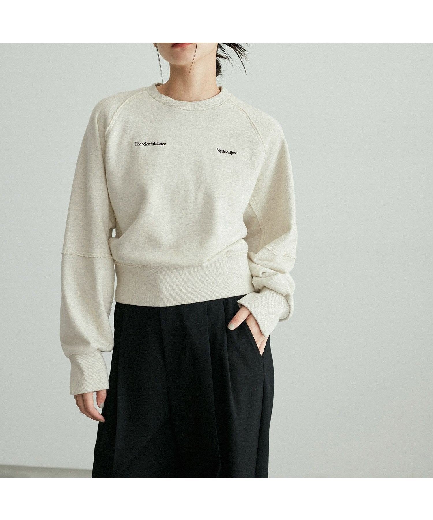 【アダム エ ロペ/ADAM ET ROPE'】のスリットリブスウェット インテリア・キッズ・メンズ・レディースファッション・服の通販 founy(ファニー) 　ファッション　Fashion　レディースファッション　Fashion for Women　トップス・カットソー　Cut & Sew Tops　レディースパーカー・カジュアルフーディー　Casual Hoodies & Sweatshirts　スウェット・クルーネックトップス　Sweatshirts & Crewnecks / Relaxed Fit Sweat Tops　インナー　Innerwear　カットソー　Cut and Sewn Top　コンパクト　Compact, Small Size　スリーブ　Sleeve, Long Sleeve / Short Sleeve　バランス　Balance, Style Balance　フロント　Front, Front Design　プリント　Print, Printed Pattern　ボトム　Bottoms, Lower Wear　A/W・秋冬　Autumn/Winter　おすすめ　Recommended / Our Picks　2025年　2025　2025-2026秋冬・A/W　Autumn/Winter 2025–26 AW25–26　キナリ系(18)|ID: prp329100004724521 ipo3291000000034249739