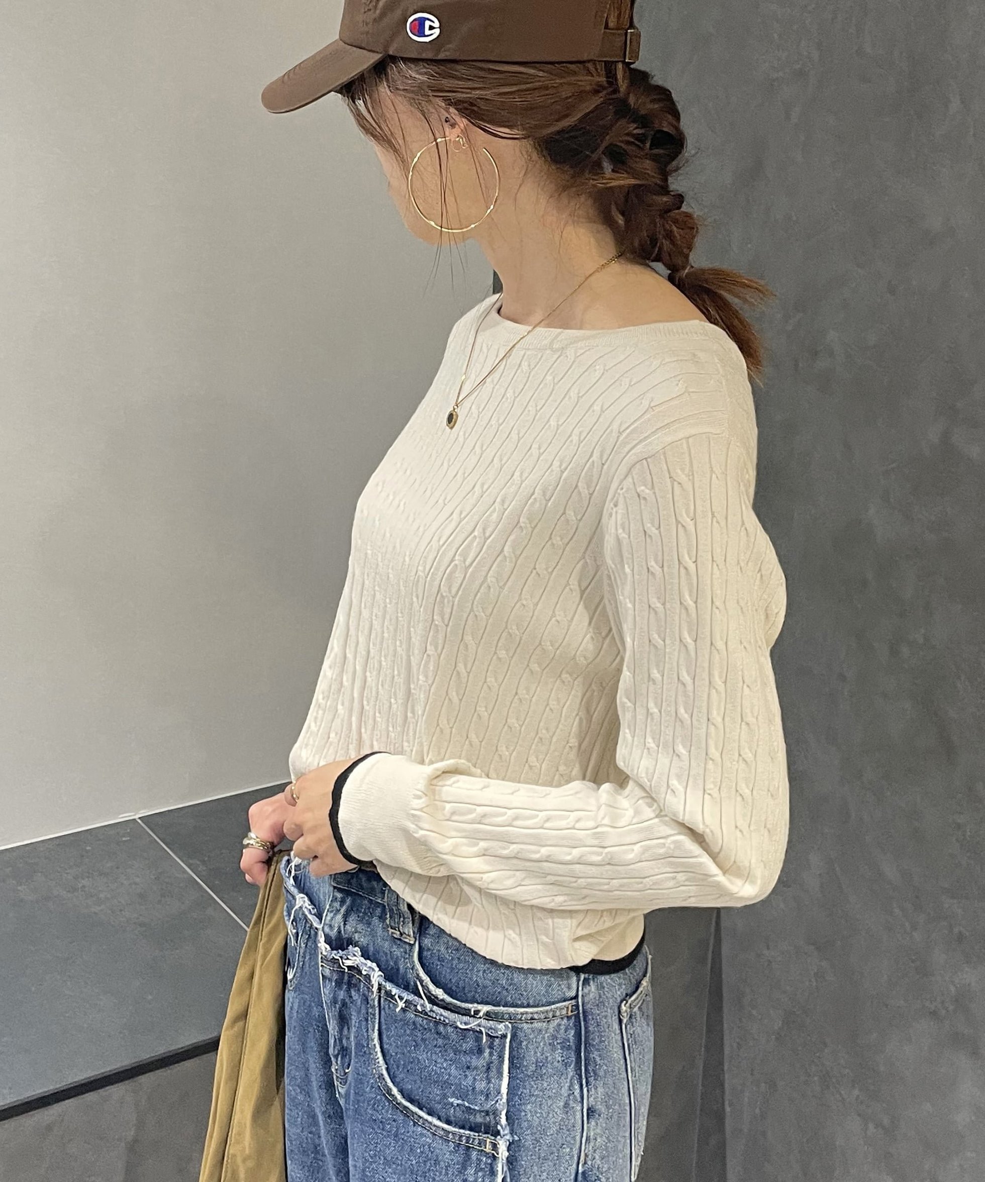 【イッカ/ikka】のミニケーブルニットプルオーバー インテリア・キッズ・メンズ・レディースファッション・服の通販 founy(ファニー) 　ファッション　Fashion　レディースファッション　Fashion for Women　トップス・カットソー　Cut & Sew Tops　ニット　Knit Tops & Sweaters　カジュアルプルオーバー・ニットトップス　Pullovers & Knit Tops / Casual Pullovers　インナー　Innerwear　コンパクト　Compact, Small Size　シンプル　Simple, Minimal　フィット　Fit, Slim Fit　エレガント 上品　Elegant　オフホワイト|ID: prp329100004724529 ipo3291000000034141605