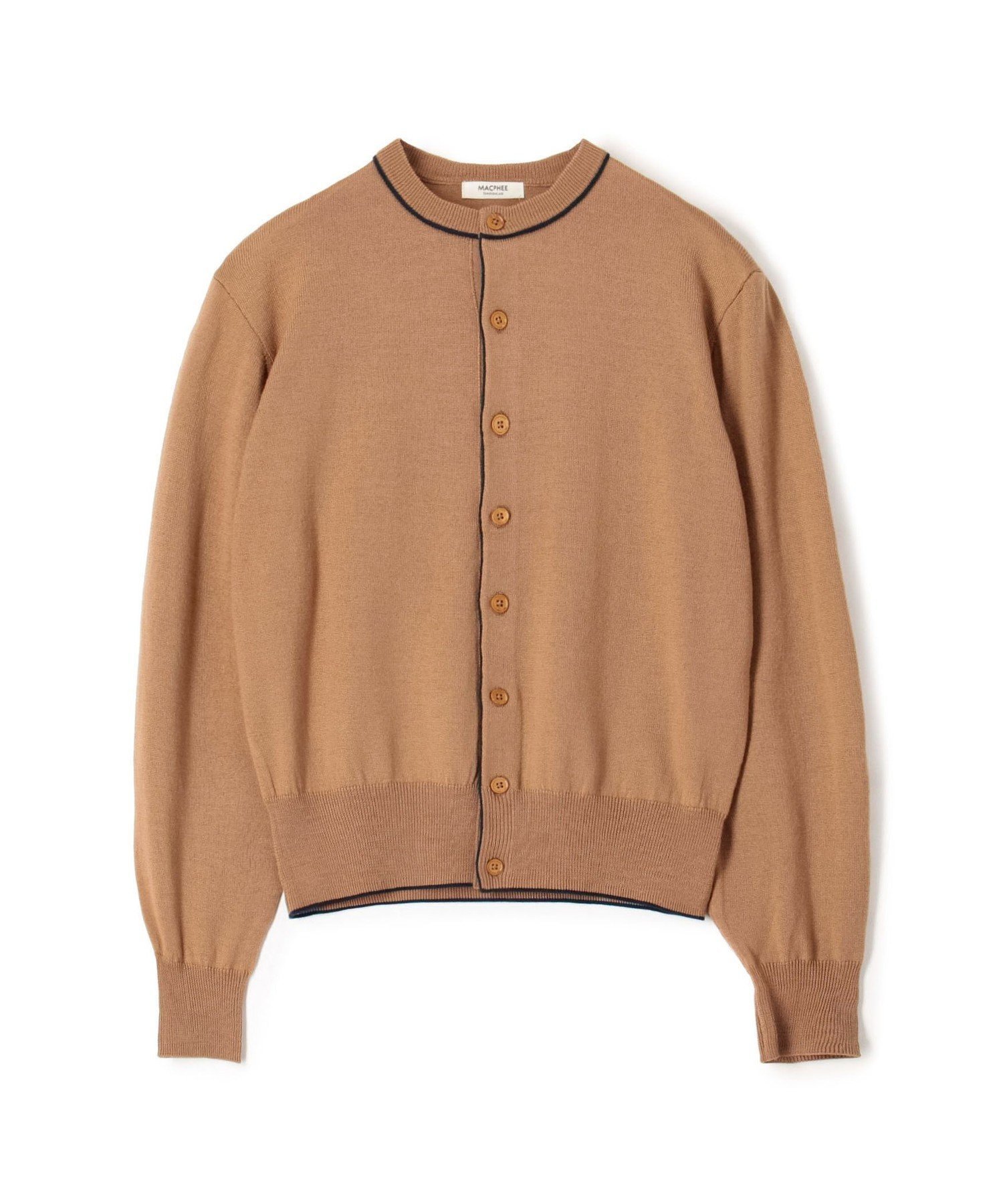 【トゥモローランド/TOMORROWLAND】のプレーンウール クルーネックカーディガン インテリア・キッズ・メンズ・レディースファッション・服の通販 founy(ファニー) 　ファッション　Fashion　レディースファッション　Fashion for Women　トップス・カットソー　Cut & Sew Tops　カーディガン・羽織り　Layered Style Cardigans　イエロー　Yellow　カーディガン　Cardigan, Knitwear　コンパクト　Compact, Small Size　タンブラー　Tumbler, Travel Mug　定番　Standard, Basic Item　バランス　Balance, Style Balance　フォルム　Silhouette, Form　ベーシック　Basic, Essential　おすすめ　Recommended / Our Picks　44 ブラウン系|ID: prp329100004724539 ipo3291000000034734318