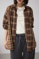 【アズール バイ マウジー/AZUL by moussy】の【堀田茜さん着用アイテム】切替デザインチェックシャツ 柄BRN5|ID: prp329100004724563 ipo3291000000034141751
