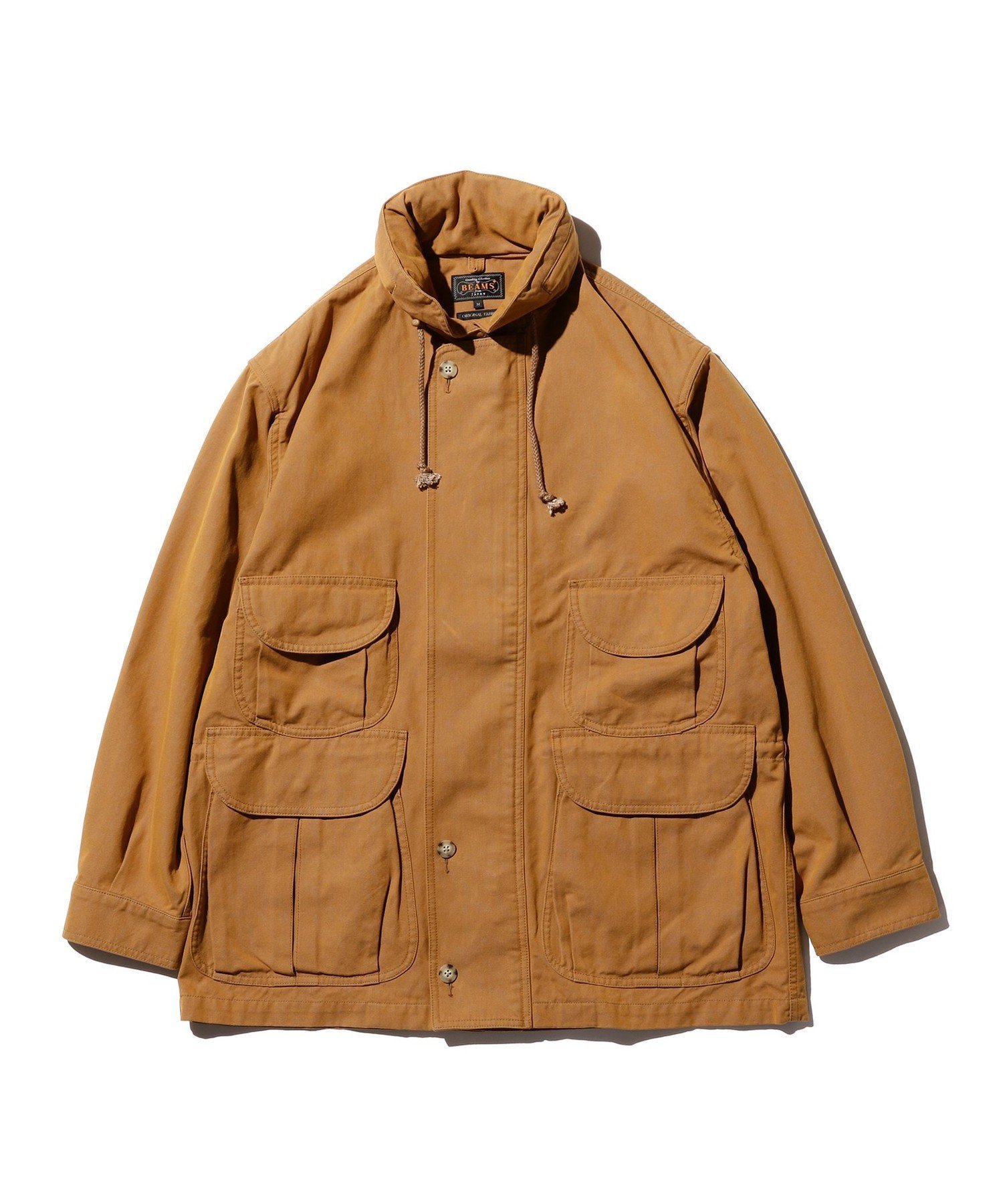 【ビームス/BEAMS / MEN】のBEAMS PLUS / シャンブレー キャンバス フィールド コート インテリア・キッズ・メンズ・レディースファッション・服の通販 founy(ファニー) 　ファッション　Fashion　メンズファッション　Fashion for Men　キャンバス　Canvas, Canvas Fabric　シャンブレー　Chambray, Denim-Like Fabric　ジャケット　Jacket, Outerwear　センター　Center, Center Line　ドローコード　Drawcord, Drawstring Cord　フラップ　Flap, Flap Pocket　フロント　Front, Front Design　プリーツ　Pleats, Pleated　ポケット　Pocket, Pocket Detail　ミリタリー　Military, Army Style　モチーフ　Motif, Design Theme　ユーズド　Used, Vintage-Look　ワーク　Workwear, Utility Style　KHAKI|ID: prp329100004724586 ipo3291000000034198388
