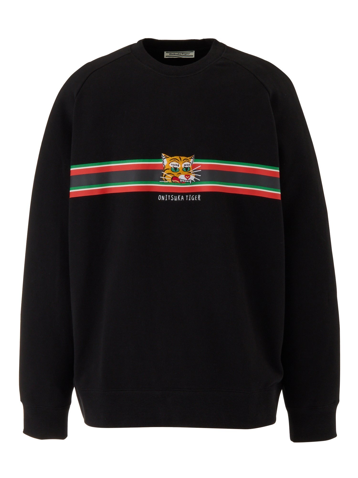 【オニツカ タイガー/Onitsuka Tiger】の【公式ショップ】SWEAT TOP インテリア・キッズ・メンズ・レディースファッション・服の通販 founy(ファニー) 　ファッション　Fashion　レディースファッション　Fashion for Women　トップス・カットソー　Cut & Sew Tops　レディースパーカー・カジュアルフーディー　Casual Hoodies & Sweatshirts　スウェット・クルーネックトップス　Sweatshirts & Crewnecks / Relaxed Fit Sweat Tops　スタイリッシュ　Stylish, Fashionable　センター　Center, Center Line　フィット　Fit, Slim Fit　プリント　Print, Printed Pattern　モチーフ　Motif, Design Theme　ラバー　Rubber, Rubber Sole　BLACK|ID: prp329100004724605 ipo3291000000034141929