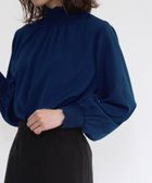 【ラナン/Ranan】のRanan/スカラップリブニット使いブラウス ネイビー|ID: prp329100004724630 ipo3291000000034142014