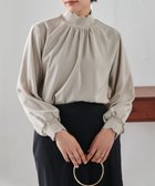 【ラナン/Ranan】のRanan/スカラップリブニット使いブラウス ライトグレージュ|ID: prp329100004724630 ipo3291000000034142019