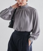 【ラナン/Ranan】のRanan/スカラップリブニット使いブラウス グレー|ID: prp329100004724630 ipo3291000000034142025