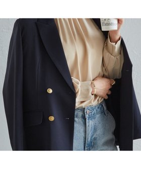 【ラナン/Ranan】のRanan/スカラップリブニット使いブラウス 人気、トレンドファッション・服の通販 founy(ファニー) ファッション Fashion レディースファッション Fashion for Women トップス・カットソー Cut & Sew Tops ニット Knit Tops & Sweaters シャツ・ブラウス・オフィスカジュアル Elegant Blouses & Button-Ups ジャケット Jacket, Outerwear スカラップ Scallop, Scalloped Edge スリーブ Sleeve, Long Sleeve / Short Sleeve デニム Denim, Jeans Material ハイネック High Neck, Mock Neck エレガント 上品 Elegant 切替 Switching, Contrast Panel |ID:prp329100004724630