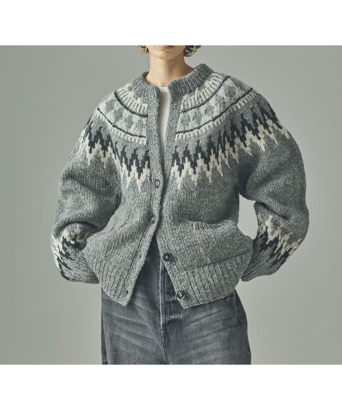 【カレンソロジー/Curensology】のノルディックカーディガン インテリア・キッズ・メンズ・レディースファッション・服の通販 founy(ファニー) https://founy.com/ ファッション Fashion レディースファッション Fashion for Women トップス・カットソー Cut & Sew Tops カーディガン・羽織り Layered Style Cardigans エレガント 上品 Elegant カーディガン Cardigan, Knitwear スラックス Slacks, Dress Pants 手編み Hand-Knitted, Handmade Knit フレア Flare, Flared ベーシック Basic, Essential ワイド Wide, Wide Fit |ID: prp329100004724685 ipo3291000000034831647