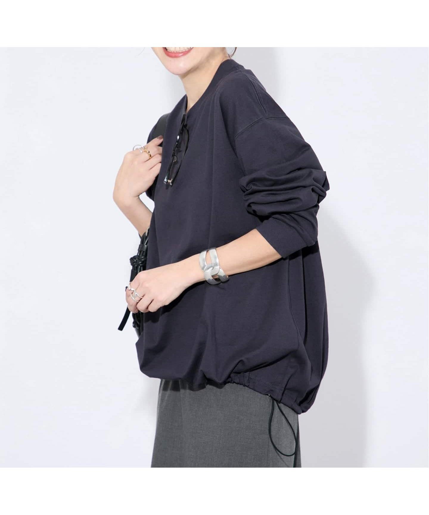 【ジャーナルスタンダード/JOURNAL STANDARD】の《追加2》シャーリングロングスリーブTシャツ インテリア・キッズ・メンズ・レディースファッション・服の通販 founy(ファニー) 　ファッション　Fashion　レディースファッション　Fashion for Women　トップス・カットソー　Cut & Sew Tops　シャツ・ブラウス・オフィスカジュアル　Elegant Blouses & Button-Ups　ロングTシャツ・Tシャツ　Longline T-Shirts & Tees　インナー　Innerwear　シャーリング　Shirring, Ruched　シンプル　Simple, Minimal　トレンド　Trend, Trending Now　ドローコード　Drawcord, Drawstring Cord　ロング　Long, Long-Length　ブラック A|ID: prp329100004724691 ipo3291000000034142252