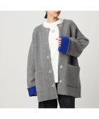 【シテン/CITEN】のCITEN ノーカラーニットコート 人気、トレンドファッション・服の通販 founy(ファニー) ファッション Fashion レディースファッション Fashion for Women アウター Coat / Outerwear Collection コート・ロングコート・ピーコート Long Coats, Peacoats & More カーディガン Cardigan, Knitwear ダブル Double, Double-Breasted デニム Denim, Jeans Material ドット Polka Dot, Dot Pattern フィット Fit, Slim Fit フェイス Face, Facial Design A/W・秋冬 Autumn/Winter おすすめ Recommended / Our Picks thumbnail DK.GRAY|ID: prp329100004724703 ipo3291000000034142295