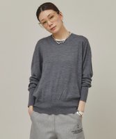 【カレンソロジー/Curensology】のファインウールクルーニットプルオーバー 人気、トレンドファッション・服の通販 founy(ファニー) ファッション Fashion レディースファッション Fashion for Women トップス・カットソー Cut & Sew Tops ニット Knit Tops & Sweaters カジュアルプルオーバー・ニットトップス Pullovers & Knit Tops / Casual Pullovers エレガント 上品 Elegant コンパクト Compact, Small Size シンプル Simple, Minimal |ID:prp329100004724738