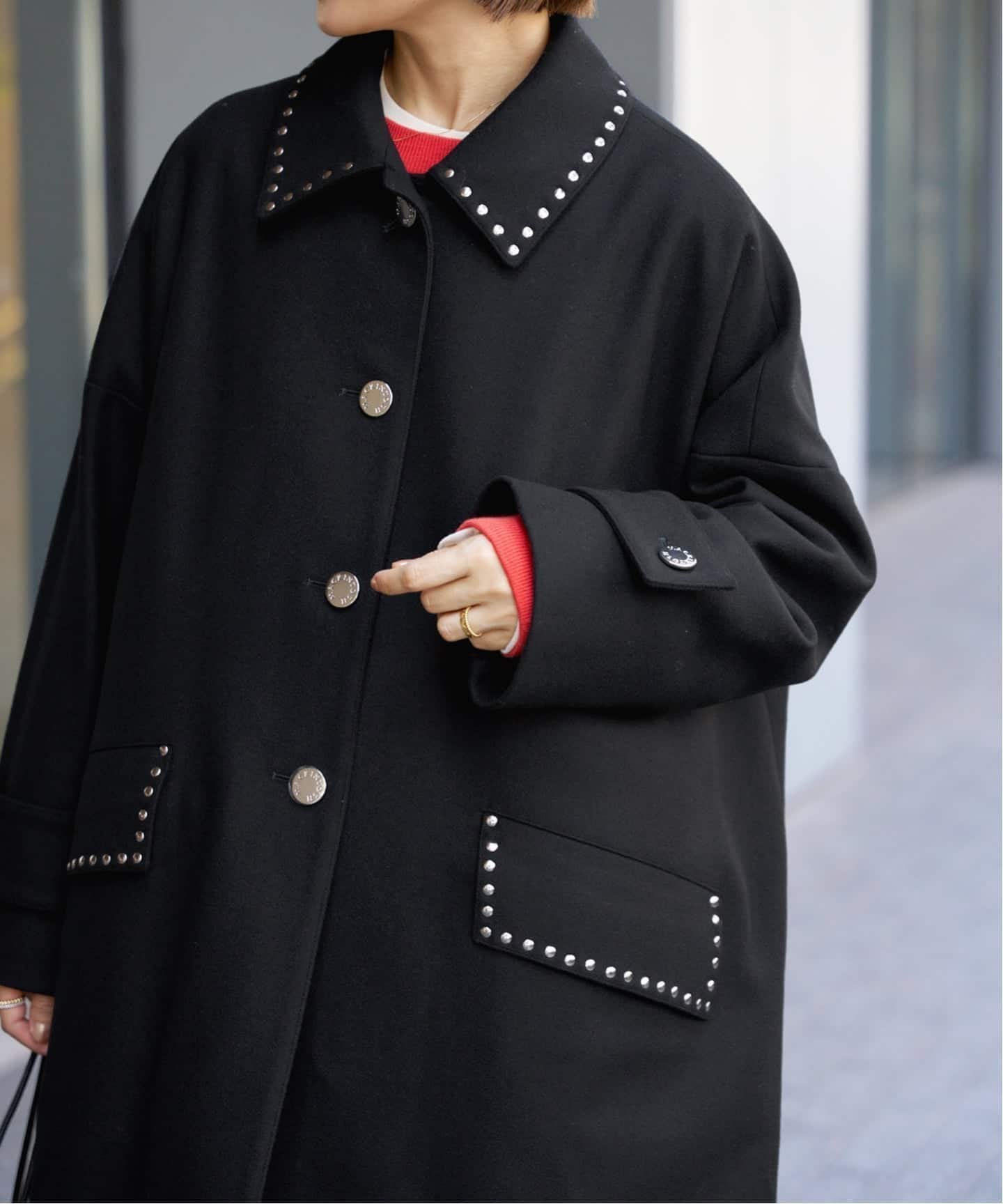 【イエナ/IENA】のMACKINTOSH/マッキントッシュ HUMBIE STUDS MB コート L252MO1158F2KS インテリア・キッズ・メンズ・レディースファッション・服の通販 founy(ファニー)  ファッション Fashion レディースファッション Fashion for Women アウター Coat / Outerwear Collection コート・ロングコート・ピーコート Long Coats, Peacoats & More クラシック Classic, Timeless Style コレクション Collection, Seasonal Line コンパクト Compact, Small Size シャイニー Shiny, Glossy Finish スタッズ Studs, Metal Accents スマート Smart, Elegant 定番 Standard, Basic Item 防寒 Cold Protection, Winter-Ready メルトン Melton, Heavy Wool モダン Modern, Contemporary 冬 Winter / This Winter エレガント 上品 Elegant ブラック|ID: prp329100004724749 ipo3291000000034260250