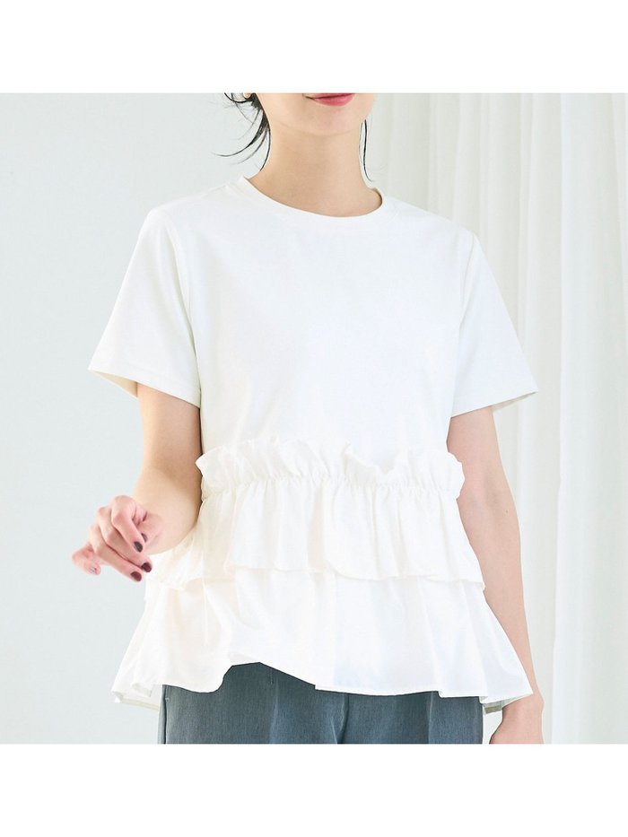 【コカ/COCA】のシルキータッチドッキングTシャツ インテリア・キッズ・メンズ・レディースファッション・服の通販 founy(ファニー) https://founy.com/ ファッション Fashion レディースファッション Fashion for Women トップス・カットソー Cut & Sew Tops シャツ・ブラウス・オフィスカジュアル Elegant Blouses & Button-Ups ロングTシャツ・Tシャツ Longline T-Shirts & Tees ギャザー Gathered, Ruffled ショート Short, Short Length シンプル Simple, Minimal ストレッチ Stretch, Stretchy Fabric トレンド Trend, Trending Now ドッキング Docking, Mixed Material なめらか Smooth, Silky Texture フリル Frill, Ruffle ポケット Pocket, Pocket Detail 半袖 Short Sleeve, Half Sleeve 無地 Plain, Solid Color 2025年 2025 2025春夏・S/S Spring/Summer 2025 SS25 |ID: prp329100004724825 ipo3291000000034288371