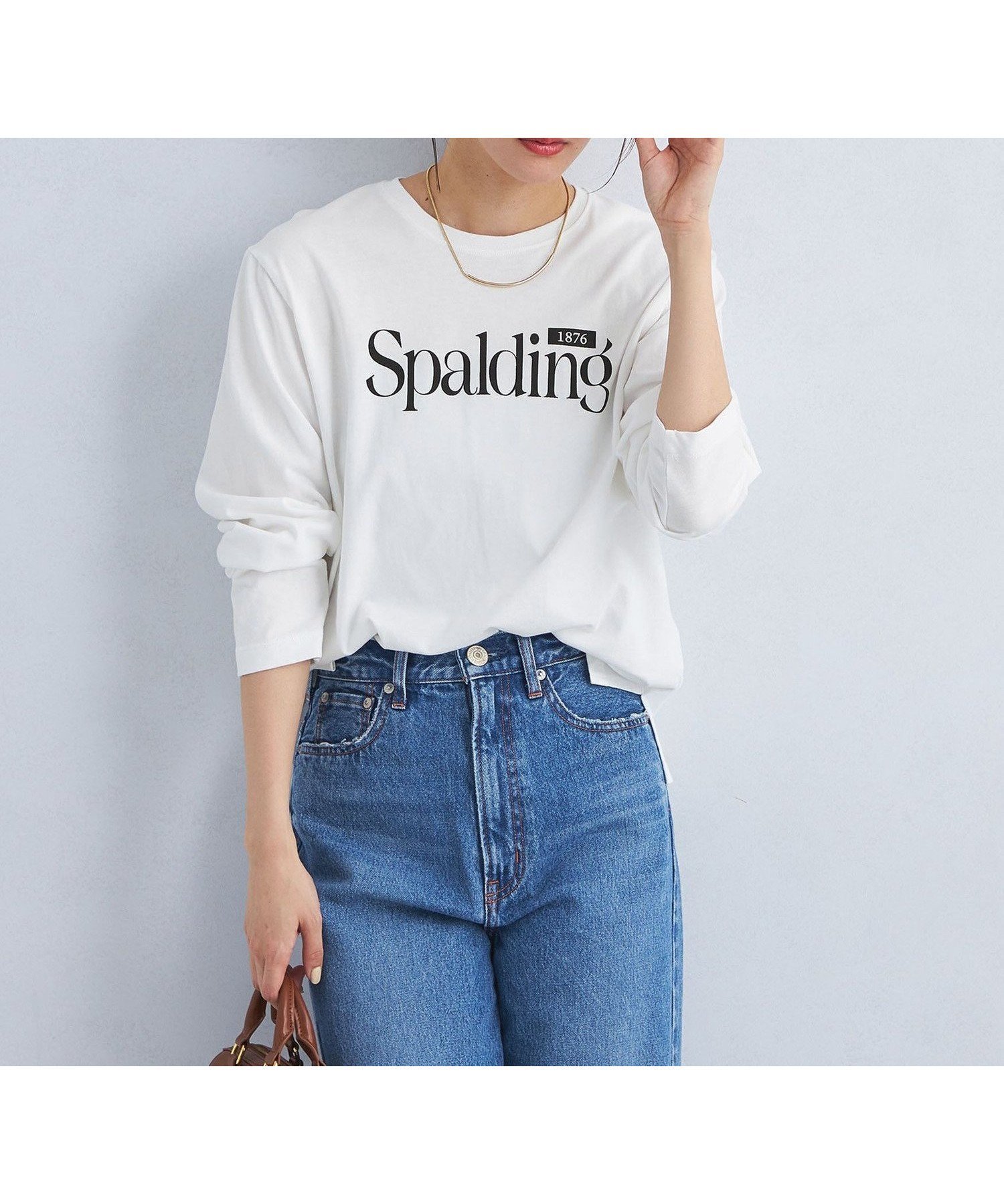 【ユナイテッドアローズ/UNITED ARROWS】の【別注】 SPALDING ロングスリーブ Tシャツ インテリア・キッズ・メンズ・レディースファッション・服の通販 founy(ファニー) 　ファッション　Fashion　レディースファッション　Fashion for Women　トップス・カットソー　Cut & Sew Tops　シャツ・ブラウス・オフィスカジュアル　Elegant Blouses & Button-Ups　ロングTシャツ・Tシャツ　Longline T-Shirts & Tees　インナー　Innerwear　春　Spring　カーディガン　Cardigan, Knitwear　サッカー　Seersucker, Summer Fabric　ジャケット　Jacket, Outerwear　スポーツ　Sports, Activewear　スリーブ　Sleeve, Long Sleeve / Short Sleeve　ネックレス　Necklace, Pendant Necklace　プリント　Print, Printed Pattern　ベーシック　Basic, Essential　別注　Limited Edition, Custom Order　メガネ　Glasses, Eyewear　ロング　Long, Long-Length　アウトレット　Outlet / Clearance　夏　Summer　ゴルフ　Golf　OFF WHITE|ID: prp329100004724841 ipo3291000000034238725
