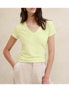 【バナナリパブリック ファクトリーストア/BANANA REPUBLIC FACTORY STORE】のBANANA REPUBLIC FACTORY STORE VネックタイムレスTシャツ 人気、トレンドファッション・服の通販 founy(ファニー) ファッション Fashion レディースファッション Fashion for Women トップス・カットソー Cut & Sew Tops シャツ・ブラウス・オフィスカジュアル Elegant Blouses & Button-Ups ロングTシャツ・Tシャツ Longline T-Shirts & Tees Vネックトップス V-Neck Tops / V-Cut Neckline Shirts フォルム Silhouette, Form ベーシック Basic, Essential thumbnail LEMON_ICE|ID: prp329100004724903 ipo3291000000034620740