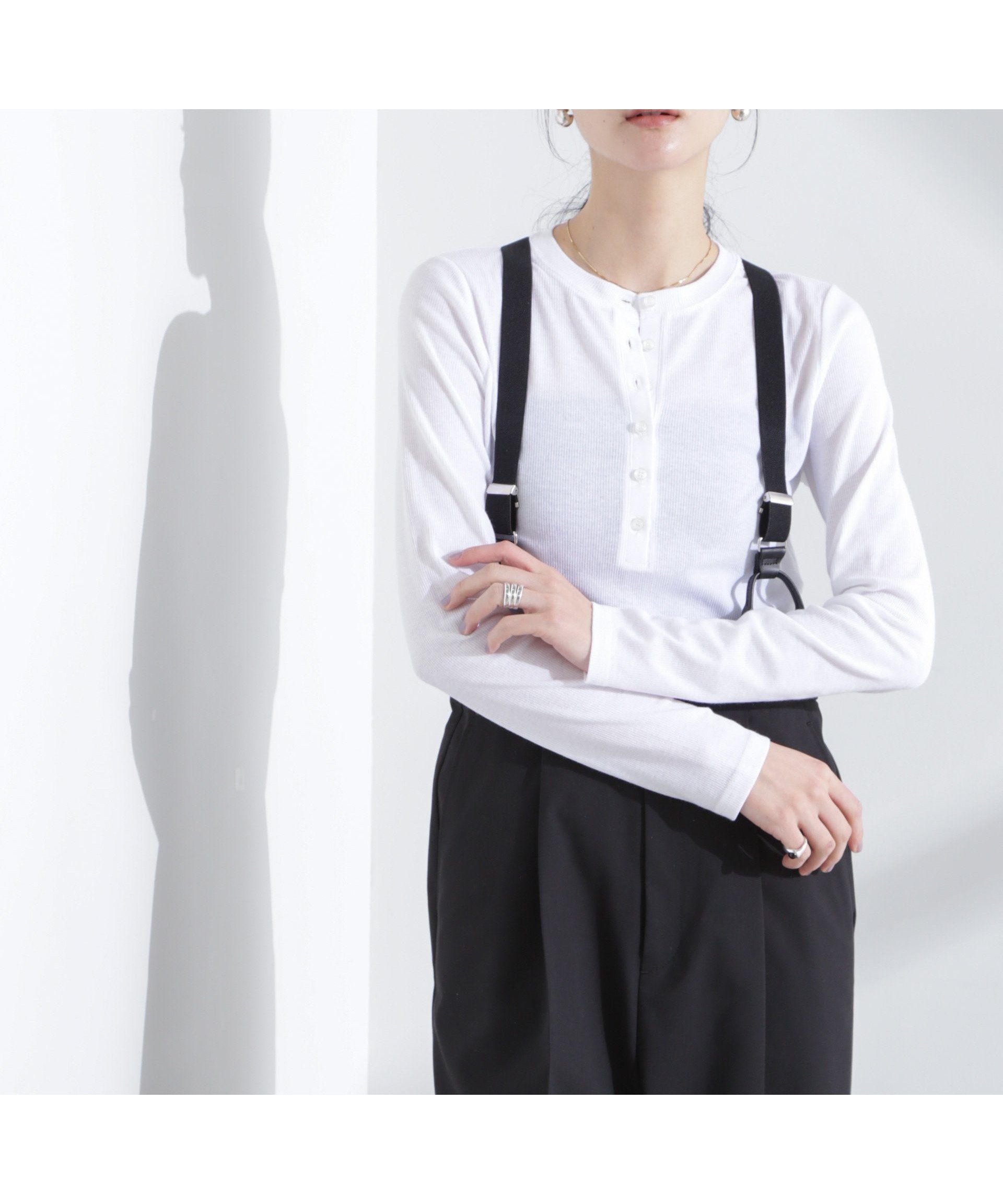 【ナノ ユニバース/nano universe】のシアーリブヘンリーネックトップス インテリア・キッズ・メンズ・レディースファッション・服の通販 founy(ファニー) 　ファッション　Fashion　レディースファッション　Fashion for Women　トップス・カットソー　Cut & Sew Tops　インナー　Innerwear　ウォッシャブル　Machine Washable　カットソー　Cut and Sewn Top　コンパクト　Compact, Small Size　ジャケット　Jacket, Outerwear　セットアップ　Set-Up, Coordinated Outfit　テレコ　Ribbed, Rib Stitch　ラップ　Wrap, Wrap Design　リネン　Linen, Linen Fabric　おすすめ　Recommended / Our Picks　エレガント 上品　Elegant　2025年　2025　2025春夏・S/S　Spring/Summer 2025 SS25　ホワイト|ID: prp329100004724951 ipo3291000000034143309