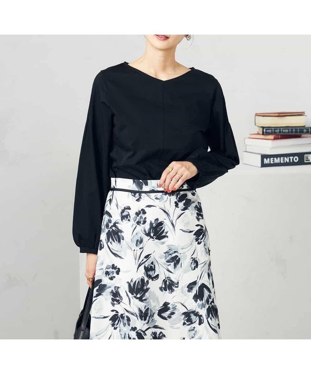 【アー ヴェー ヴェー/a.v.v】のピンタックスリーブトップス インテリア・キッズ・メンズ・レディースファッション・服の通販 founy(ファニー) ファッション Fashion レディースファッション Fashion for Women トップス・カットソー Cut & Sew Tops カットソー Cut and Sewn Top シンプル Simple, Minimal デニム Denim, Jeans Material 再入荷 Restock / Back in Stock ブラック|ID: prp329100004725471 ipo3291000000034684068