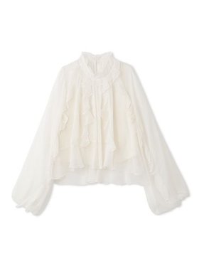【スナイデル/SNIDEL】のラッフルフリルブラウス 人気、トレンドファッション・服の通販 founy(ファニー) ファッション Fashion レディースファッション Fashion for Women トップス・カットソー Cut & Sew Tops シャツ・ブラウス・オフィスカジュアル Elegant Blouses & Button-Ups インナー Innerwear インナーキャミ Inner Camisole スマート Smart, Elegant バルーン Balloon, Balloon Silhouette フェミニン Feminine, Girly フリル Frill, Ruffle おすすめ Recommended / Our Picks |ID:prp329100004725517
