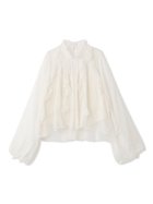 【スナイデル/SNIDEL】のラッフルフリルブラウス 人気、トレンドファッション・服の通販 founy(ファニー) ファッション Fashion レディースファッション Fashion for Women トップス・カットソー Cut & Sew Tops シャツ・ブラウス・オフィスカジュアル Elegant Blouses & Button-Ups インナー Innerwear インナーキャミ Inner Camisole スマート Smart, Elegant バルーン Balloon, Balloon Silhouette フェミニン Feminine, Girly フリル Frill, Ruffle おすすめ Recommended / Our Picks thumbnail WHT[001]|ID: prp329100004725517 ipo3291000000034145968
