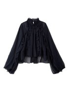 【スナイデル/SNIDEL】のラッフルフリルブラウス 人気、トレンドファッション・服の通販 founy(ファニー) ファッション Fashion レディースファッション Fashion for Women トップス・カットソー Cut & Sew Tops シャツ・ブラウス・オフィスカジュアル Elegant Blouses & Button-Ups インナー Innerwear インナーキャミ Inner Camisole スマート Smart, Elegant バルーン Balloon, Balloon Silhouette フェミニン Feminine, Girly フリル Frill, Ruffle おすすめ Recommended / Our Picks thumbnail NVY[089]|ID: prp329100004725517 ipo3291000000034145970