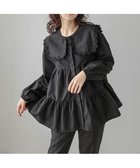 【ラジュール/Lajour】のセーラーカラー ティアードブラウス 人気、トレンドファッション・服の通販 founy(ファニー) ファッション Fashion レディースファッション Fashion for Women トップス・カットソー Cut & Sew Tops シャツ・ブラウス・オフィスカジュアル Elegant Blouses & Button-Ups おすすめ Recommended / Our Picks カーディガン Cardigan, Knitwear フラワー Flower, Floral レース Lace, Lace Fabric エレガント 上品 Elegant thumbnail ブラック|ID: prp329100004725521 ipo3291000000034245932