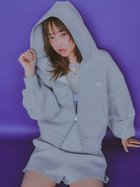 【ファーファー/FURFUR】の【WEB・一部店舗限定カラー】ロゴ刺繍ジップアップフーディー 人気、トレンドファッション・服の通販 founy(ファニー) ファッション Fashion レディースファッション Fashion for Women なめらか Smooth, Silky Texture スマート Smart, Elegant スリーブ Sleeve, Long Sleeve / Short Sleeve セットアップ Set-Up, Coordinated Outfit トレンド Trend, Trending Now フレア Flare, Flared thumbnail GRY[006]|ID: prp329100004725584 ipo3291000000034530800
