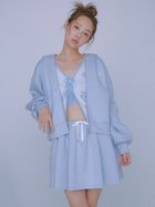 【ファーファー/FURFUR】の【WEB・一部店舗限定カラー】ロゴ刺繍ジップアップフーディー 人気、トレンドファッション・服の通販 founy(ファニー) ファッション Fashion レディースファッション Fashion for Women なめらか Smooth, Silky Texture スマート Smart, Elegant スリーブ Sleeve, Long Sleeve / Short Sleeve セットアップ Set-Up, Coordinated Outfit トレンド Trend, Trending Now フレア Flare, Flared thumbnail SAX[083]|ID: prp329100004725584 ipo3291000000034530801