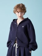 【ファーファー/FURFUR】の【WEB・一部店舗限定カラー】ロゴ刺繍ジップアップフーディー 人気、トレンドファッション・服の通販 founy(ファニー) ファッション Fashion レディースファッション Fashion for Women なめらか Smooth, Silky Texture スマート Smart, Elegant スリーブ Sleeve, Long Sleeve / Short Sleeve セットアップ Set-Up, Coordinated Outfit トレンド Trend, Trending Now フレア Flare, Flared thumbnail NVY[089]|ID: prp329100004725584 ipo3291000000034530802