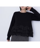 【ナチュラル ビューティー ベーシック/NATURAL BEAUTY BASIC】のヘムフリルドッキングニット 人気、トレンドファッション・服の通販 founy(ファニー) ファッション Fashion レディースファッション Fashion for Women トップス・カットソー Cut & Sew Tops ニット Knit Tops & Sweaters シフォン Chiffon, Lightweight Fabric フェミニン Feminine, Girly フリル Frill, Ruffle ヘムライン Hemline, Bottom Cut ペプラム Peplum, Flared Hem thumbnail ブラック|ID: prp329100004725591 ipo3291000000034146266