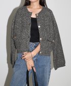 【アンドミー/andme】のツイード編み ショート丈 フリンジ 長袖 ニット カーディガン 人気、トレンドファッション・服の通販 founy(ファニー) ファッション Fashion レディースファッション Fashion for Women トップス・カットソー Cut & Sew Tops ニット Knit Tops & Sweaters カーディガン・羽織り Layered Style Cardigans カーディガン Cardigan, Knitwear クラシカル Classical, Vintage-Inspired コンパクト Compact, Small Size ショート Short, Short Length ツイード Twill, Twill Weave デニム Denim, Jeans Material 長袖 Long Sleeve, Full Sleeve フリンジ Fringe, Tassel ボトム Bottoms, Lower Wear ポケット Pocket, Pocket Detail エレガント 上品 Elegant thumbnail ブラック|ID: prp329100004725643 ipo3291000000034217212