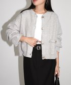 【アンドミー/andme】のツイード編み ショート丈 フリンジ 長袖 ニット カーディガン 人気、トレンドファッション・服の通販 founy(ファニー) ファッション Fashion レディースファッション Fashion for Women トップス・カットソー Cut & Sew Tops ニット Knit Tops & Sweaters カーディガン・羽織り Layered Style Cardigans カーディガン Cardigan, Knitwear クラシカル Classical, Vintage-Inspired コンパクト Compact, Small Size ショート Short, Short Length ツイード Twill, Twill Weave デニム Denim, Jeans Material 長袖 Long Sleeve, Full Sleeve フリンジ Fringe, Tassel ボトム Bottoms, Lower Wear ポケット Pocket, Pocket Detail エレガント 上品 Elegant thumbnail グレー|ID: prp329100004725643 ipo3291000000034217213
