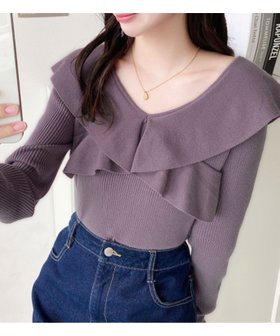 【モーメントプラス/moment+ / MEN】の12G フリルニットプルオーバー 人気、トレンドファッション・服の通販 founy(ファニー) ファッション Fashion メンズファッション Fashion for Men トップス・カットソー Cut & Sew Tops ニット・セーター / 定番トップス Knit Tops & Sweaters インナー Innerwear 軽量 Lightweight, Ultra Light シューズ Shoes, Footwear スラックス Slacks, Dress Pants デニム Denim, Jeans Material トレンド Trend, Trending Now バレエ Ballet, Ballet Style フィット Fit, Slim Fit フェミニン Feminine, Girly フリル Frill, Ruffle フレア Flare, Flared ベーシック Basic, Essential ボトム Bottoms, Lower Wear 無地 Plain, Solid Color リブニット Rib Knit, Ribbed Knit 再入荷 Restock / Back in Stock プチプライス・低価格 Affordable / Budget Price おすすめ Recommended / Our Picks エレガント 上品 Elegant |ID:prp329100004725691