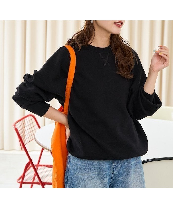 【フリークスストア/FREAK'S STORE】のスウェット ライク プルオーバー【限定展開】 25AW インテリア・キッズ・メンズ・レディースファッション・服の通販 founy(ファニー) 　ファッション　Fashion　レディースファッション　Fashion for Women　トップス・カットソー　Cut & Sew Tops　レディースパーカー・カジュアルフーディー　Casual Hoodies & Sweatshirts　カジュアルプルオーバー・ニットトップス　Pullovers & Knit Tops / Casual Pullovers　スウェット・クルーネックトップス　Sweatshirts & Crewnecks / Relaxed Fit Sweat Tops　2025年　2025　2025-2026秋冬・A/W　Autumn/Winter 2025–26 AW25–26　冬　Winter / This Winter　ショルダー　Shoulder, Shoulder Strap　スウェット / スエット　Sweatshirt, Sweatwear　ドロップ　Drop Shoulder, Dropped Style　人気　Popular, Best Seller　A/W・秋冬　Autumn/Winter　ブラック|ID: prp329100004725725 ipo3291000000034310930