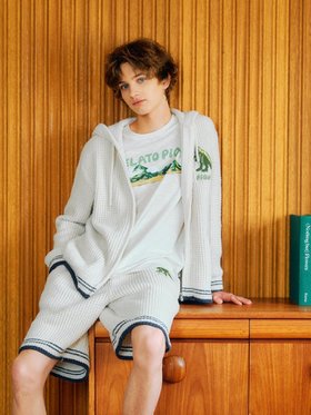 【ジェラートピケ オム/GELATO PIQUE HOMME / MEN】の【HOMME】ワッフルダイナソーパーカ 人気、トレンドファッション・服の通販 founy(ファニー) ファッション Fashion メンズファッション Fashion for Men おすすめ Recommended / Our Picks インナー Innerwear スマート Smart, Elegant ハーフ Half, Half-Length ワッフル Waffle, Waffle Knit |ID:prp329100004725748