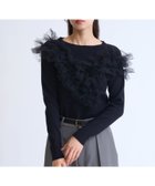 【ノエラ/Noela】のチュールフリルドッキングニット 人気、トレンドファッション・服の通販 founy(ファニー) ファッション Fashion レディースファッション Fashion for Women トップス・カットソー Cut & Sew Tops ニット Knit Tops & Sweaters アシンメトリー Asymmetrical Style インナー Innerwear ウォーム Warm Fabric タイトスカート Pencil Skirt, Tight Skirt バランス Balance, Style Balance ポケット Pocket, Pocket Detail リブニット Rib Knit, Ribbed Knit thumbnail ブラック|ID: prp329100004725757 ipo3291000000034146972