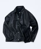 【ジャーナルスタンダード レリューム/JOURNAL STANDARD relume / MEN】のラムレザー コーチジャケット 人気、トレンドファッション・服の通販 founy(ファニー) ファッション Fashion メンズファッション Fashion for Men シンプル Simple, Minimal ジャケット Jacket, Outerwear スクエア Square, Square Shape エレガント 上品 Elegant thumbnail ブラック|ID: prp329100004725770 ipo3291000000034198279