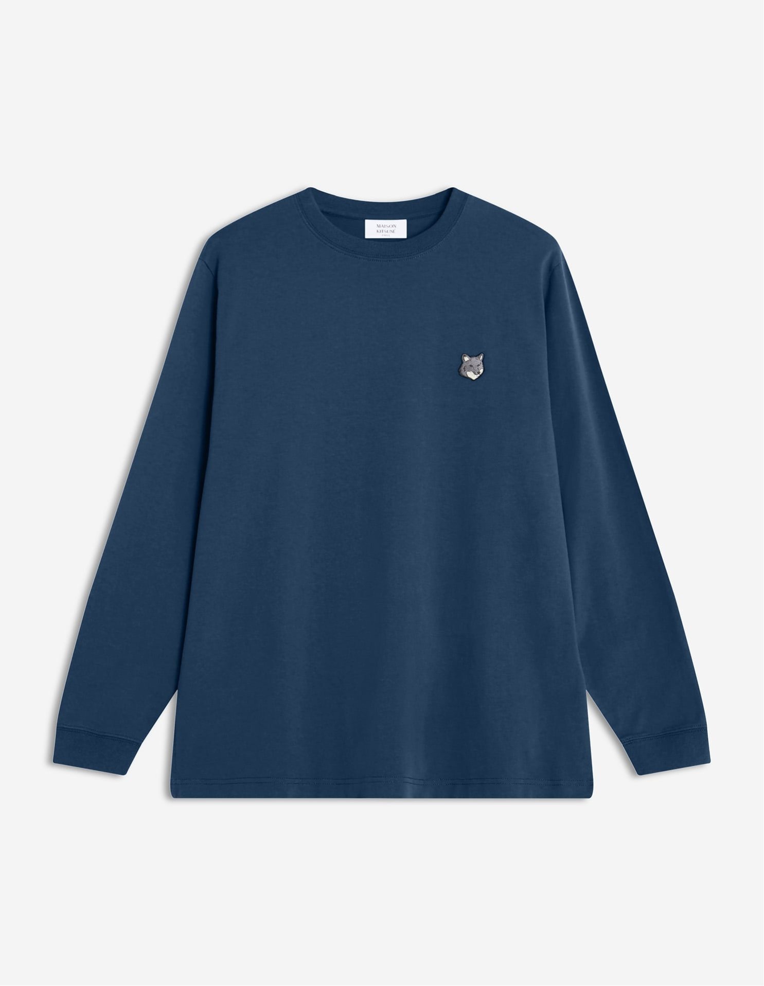 【メゾン キツネ/MAISON KITSUNE / MEN】のFOX HEAD REGULAR LONG SLEEVE TEE-SHIRT インテリア・キッズ・メンズ・レディースファッション・服の通販 founy(ファニー) 　ファッション　Fashion　メンズファッション　Fashion for Men　クラシック　Classic, Timeless Style　コレクション　Collection, Seasonal Line　デニム　Denim, Jeans Material　パッチ　Patch, Appliqué　リラックス　Relax, Relaxed Fit　夏　Summer　定番　Standard, Basic Item　春　Spring　S/S・春夏　SS, Spring/Summer, Warm Season　長袖　Long Sleeve, Full Sleeve　SEINE BLUE|ID: prp329100004725774 ipo3291000000034147052
