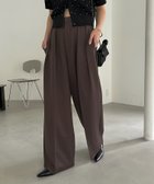 【カプリシューレマージュ/CAPRICIEUX LEMAGE】の【累計2万本!】【LE MAGE×gemeilコラボ】2タックワイドパンツ ダークブラウン|ID: prp329100004725776 ipo3291000000034576723