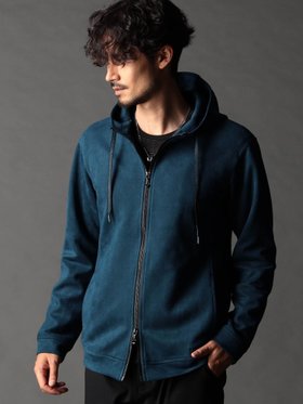 【ニコル/NICOLE / MEN】のライトスウェードジャージ ジップアップパーカー 人気、トレンドファッション・服の通販 founy(ファニー) ファッション Fashion メンズファッション Fashion for Men 秋 Autumn カットソー Cut and Sewn Top 今季 This Season, Current Season 切替 Switching, Contrast Panel ジャカード／ジャガード Jacquard, Woven Pattern ストレッチ Stretch, Stretchy Fabric スピンドル Spindle, Drawcord ドレープ Drape, Draping Fabric パーカー Hoodie, Parka フィット Fit, Slim Fit プリント Print, Printed Pattern 冬 Winter / This Winter |ID:prp329100004725793