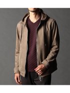 【ニコル/NICOLE / MEN】のライトスウェードジャージ ジップアップパーカー 人気、トレンドファッション・服の通販 founy(ファニー) ファッション Fashion メンズファッション Fashion for Men 秋 Autumn カットソー Cut and Sewn Top 今季 This Season, Current Season 切替 Switching, Contrast Panel ジャカード／ジャガード Jacquard, Woven Pattern ストレッチ Stretch, Stretchy Fabric スピンドル Spindle, Drawcord ドレープ Drape, Draping Fabric パーカー Hoodie, Parka フィット Fit, Slim Fit プリント Print, Printed Pattern 冬 Winter / This Winter thumbnail 29グレー|ID: prp329100004725793 ipo3291000000034280306