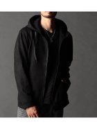 【ニコル/NICOLE / MEN】のライトスウェードジャージ ジップアップパーカー 人気、トレンドファッション・服の通販 founy(ファニー) ファッション Fashion メンズファッション Fashion for Men 秋 Autumn カットソー Cut and Sewn Top 今季 This Season, Current Season 切替 Switching, Contrast Panel ジャカード／ジャガード Jacquard, Woven Pattern ストレッチ Stretch, Stretchy Fabric スピンドル Spindle, Drawcord ドレープ Drape, Draping Fabric パーカー Hoodie, Parka フィット Fit, Slim Fit プリント Print, Printed Pattern 冬 Winter / This Winter thumbnail 49ブラック|ID: prp329100004725793 ipo3291000000034280307