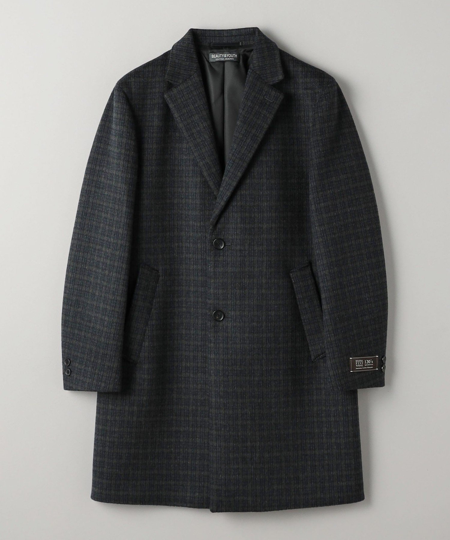 【ユナイテッドアローズ/UNITED ARROWS / MEN】のスーパー120 メルトン チェスターコート インテリア・キッズ・メンズ・レディースファッション・服の通販 founy(ファニー) 　ファッション　Fashion　メンズファッション　Fashion for Men　コンパクト　Compact, Small Size　セットアップ　Set-Up, Coordinated Outfit　タートル　Turtleneck, Turtle Collar　チェスターコート　Chester Coat, Long Coat　ハーフ　Half, Half-Length　バランス　Balance, Style Balance　フィット　Fit, Slim Fit　ポケット　Pocket, Pocket Detail　別注　Limited Edition, Custom Order　メルトン　Melton, Heavy Wool　ライニング　Inner Lining, Inner Fabric, Lined　アウトレット　Outlet / Clearance　その他1|ID: prp329100004725800 ipo3291000000034232018