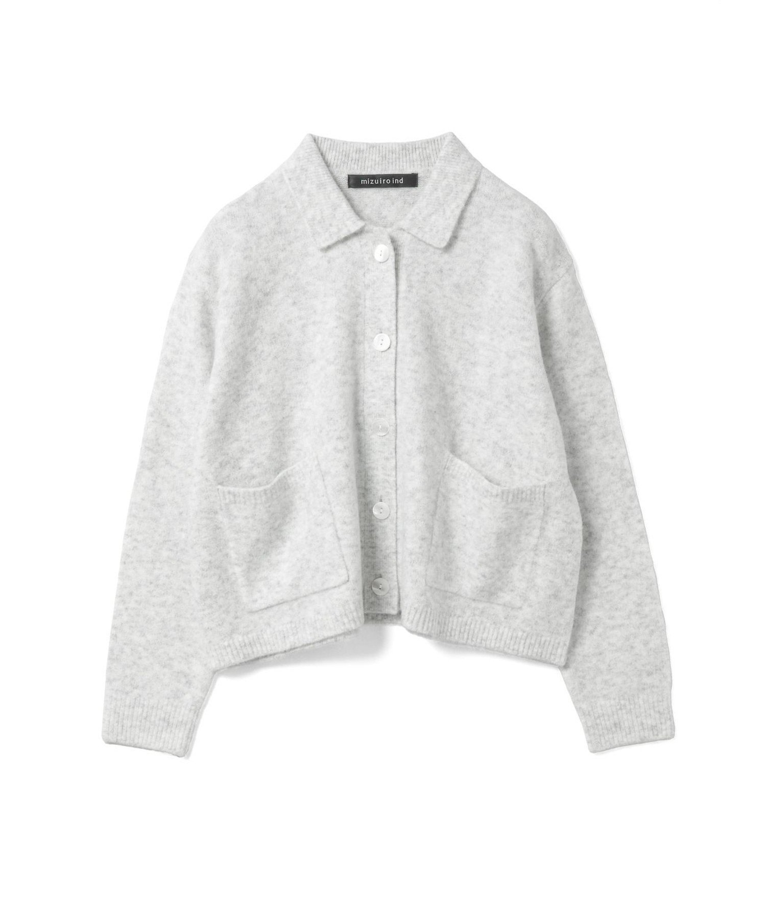 【マーコート/MARcourt】のmizuiro ind 襟付きショートカーディガン インテリア・キッズ・メンズ・レディースファッション・服の通販 founy(ファニー) 　ファッション　Fashion　レディースファッション　Fashion for Women　トップス・カットソー　Cut & Sew Tops　カーディガン・羽織り　Layered Style Cardigans　ウォッシャブル　Machine Washable　カーディガン　Cardigan, Knitwear　ショート　Short, Short Length　フロント　Front, Front Design　ポケット　Pocket, Pocket Detail　レギュラー　Regular, Standard Fit　無地　Plain, Solid Color　A/W・秋冬　Autumn/Winter　長袖　Long Sleeve, Full Sleeve　オフホワイト|ID: prp329100004725814 ipo3291000000034503034