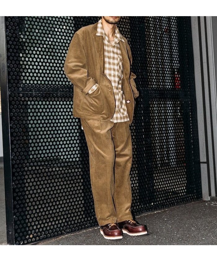 【フリークスストア/FREAK'S STORE】の別注 SMU PT-38 SETUP CORDUROY JACKET/コーデュロイ/リラックスフィット インテリア・キッズ・メンズ・レディースファッション・服の通販 founy(ファニー) 　ファッション　Fashion　メンズファッション　Fashion for Men　セットアップ　Matching Sets　アメリカン　American Style　インナー　Innerwear　キャップ　Cap, Baseball Cap　クラシック　Classic, Timeless Style　コーデュロイ　Corduroy, Cord Fabric　シューズ　Shoes, Footwear　ジャケット　Jacket, Outerwear　スウェット / スエット　Sweatshirt, Sweatwear　スニーカー　Sneakers, Trainers　セットアップ　Set-Up, Coordinated Outfit　デニム　Denim, Jeans Material　定番　Standard, Basic Item　バランス　Balance, Style Balance　フィット　Fit, Slim Fit　ボトム　Bottoms, Lower Wear　ポケット　Pocket, Pocket Detail　別注　Limited Edition, Custom Order　ミリタリー　Military, Army Style　リラックス　Relax, Relaxed Fit　ワーク　Workwear, Utility Style　A/W・秋冬　Autumn/Winter　冬　Winter / This Winter　ベージュ|ID: prp329100004725828 ipo3291000000034180149