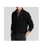 【ラルフローレン/RALPH LAUREN / MEN】のケーブルニット コットン クォータージップ セーター 人気、トレンドファッション・服の通販 founy(ファニー) ファッション Fashion メンズファッション Fashion for Men カフス Cuff Design セーター Sweater, Knitwear ハイネック High Neck, Mock Neck フィット Fit, Slim Fit モダン Modern, Contemporary リブニット Rib Knit, Ribbed Knit レギュラー Regular, Standard Fit 長袖 Long Sleeve, Full Sleeve thumbnail 001ブラック|ID: prp329100004725843 ipo3291000000034441330