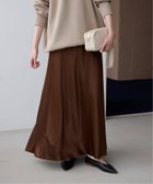 【スローブ イエナ/SLOBE IENA】の《WEB限定カラー有り/追加》グロッシーサテンフレアスカート ブラウン|ID: prp329100004725858 ipo3291000000034486786